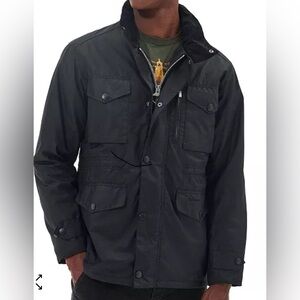 New Barbour Sapper Wax Jacket Cotton Pockets Heavyweight Black Brown